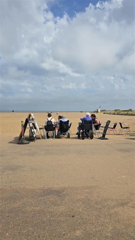 Walking along the seafront