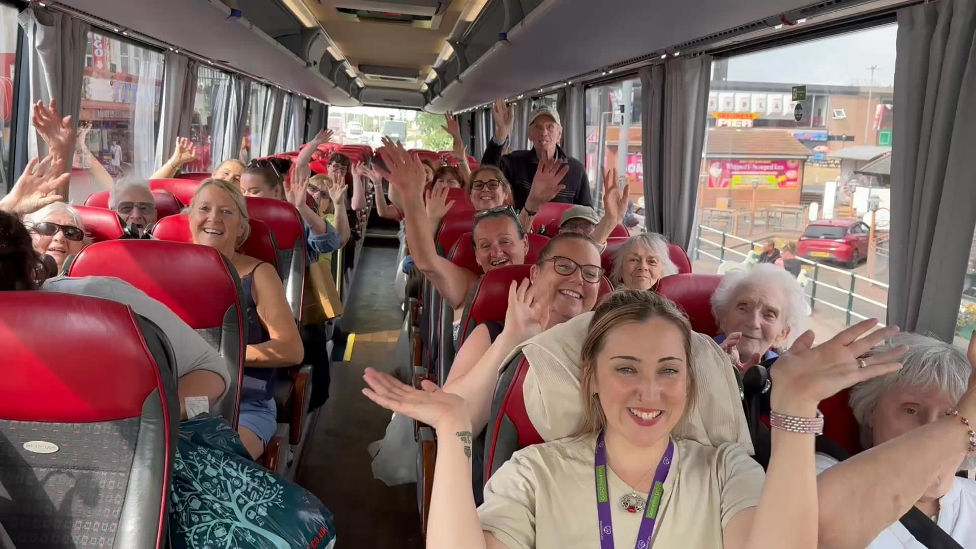 Your Home Care clients and staff on their annual coach trip to Skegness